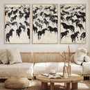 Wild Horse Stampede Wall Art Canvas Print – Monochrome by MyGreatCanvas | Canvas Wall Art Prints | Photo Prints & Wall Decor