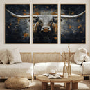Rustic Longhorn Bull Wall Art Canvas Print – Vintage Western by MyGreatCanvas | Canvas Wall Art Prints | Photo Prints & Wall Decor