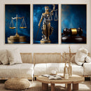 Lady Justice Wall Art Canvas Print – Elegant Gold Legal by MyGreatCanvas | Canvas Wall Art Prints | Photo Prints & Wall Decor