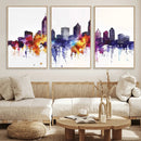 Atlanta Skyline Wall Art Canvas Print – Framed Colorful