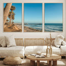 Scenic Beach Wall Art Canvas Print – Tall Palm Trees, Sandy by MyGreatCanvas | Canvas Wall Art Prints | Photo Prints & Wall Decor