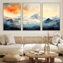 Warm Clouds Abstract Mountain Wall Art, Modern Landscape by MyGreatCanvas | Canvas Wall Art Prints | Photo Prints & Wall Decor