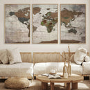 World Map Canvas Print – Framed Detailed Map of the World by MyGreatCanvas | Canvas Wall Art Prints | Photo Prints & Wall Decor
