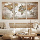 Vibrant Watercolor World Map Canvas Wall Art – Framed Travel by MyGreatCanvas | Canvas Wall Art Prints | Photo Prints & Wall Decor