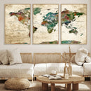 World Map Canvas Print – Framed Detailed Map of the World by MyGreatCanvas | Canvas Wall Art Prints | Photo Prints & Wall Decor