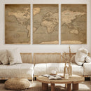World Map Canvas Print – Framed Travel Map Wall Art for