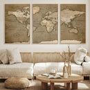 World Map Wall Art Canvas Print, Framed Map Art Picture by MyGreatCanvas | Canvas Wall Art Prints | Photo Prints & Wall Decor