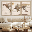 World Map Canvas Print – Framed Detailed Map of the World by MyGreatCanvas | Canvas Wall Art Prints | Photo Prints & Wall Decor