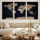 Grunge Wall Art World Map Canvas Print by MyGreatCanvas | Canvas Wall Art Prints | Photo Prints & Wall Decor