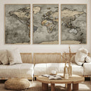 World Map Canvas Print – Detailed Map of the World Wall Art