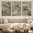 World Map Canvas Print – Detailed Map of the World Wall Art