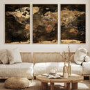 World Map Canvas Print, Modern Decorative Framed Map Artwork