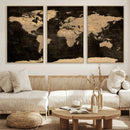 World Map Canvas Print – Detailed Map of the World Wall Art by MyGreatCanvas | Canvas Wall Art Prints | Photo Prints & Wall Decor
