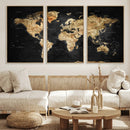 World Map Canvas Wall Art with Famous Landmarks – Framed by MyGreatCanvas | Canvas Wall Art Prints | Photo Prints & Wall Decor