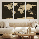 World Map Canvas Print – Framed World Map Wall Art for