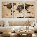 World Map Wall Art Canvas Print by MyGreatCanvas | Canvas Wall Art Prints | Photo Prints & Wall Decor