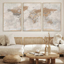 Detailed World Map Wall Art Canvas Print for Home and Office Decor by MyGreatCanvas | Canvas Wall Art Prints | Photo Prints & Wall Decor