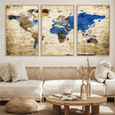 World Map Canvas Print – Colorful Abstract Travel Map, by MyGreatCanvas | Canvas Wall Art Prints | Photo Prints & Wall Decor