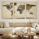 Vintage World Map Canvas Wall Art – Framed Travel Map for by MyGreatCanvas | Canvas Wall Art Prints | Photo Prints & Wall Decor