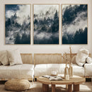 Foggy Mountain Forest Canvas Print, Misty Pine Trees Nature by MyGreatCanvas | Canvas Wall Art Prints | Photo Prints & Wall Decor