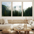 Misty Mountain Forest Canvas Print, Foggy Pine Trees Nature by MyGreatCanvas | Canvas Wall Art Prints | Photo Prints & Wall Decor