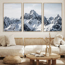 Snowy Mountain Range Canvas Print, Alpine Peaks Landscape by MyGreatCanvas | Canvas Wall Art Prints | Photo Prints & Wall Decor
