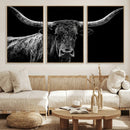 Vintage Texas Longhorn Bull Wall Art Canvas Print, Texas Cow by MyGreatCanvas | Canvas Wall Art Prints | Photo Prints & Wall Decor