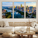 Austin Skyline Wall Art Canvas Print, Austin Downtown Night by MyGreatCanvas | Canvas Wall Art Prints | Photo Prints & Wall Decor