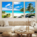 Barbados Beach Wall Art Canvas Print, Palm Tree Ocean by MyGreatCanvas | Canvas Wall Art Prints | Photo Prints & Wall Decor