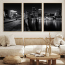 Boston Wall Art Canvas Print, Boston City Downtown Night by MyGreatCanvas | Canvas Wall Art Prints | Photo Prints & Wall Decor