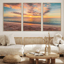 Sunset Beach Wall Art Canvas Print – Soft Coastal by MyGreatCanvas | Canvas Wall Art Prints | Photo Prints & Wall Decor