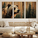 Grizzly Bear Wall Art Canvas Print, Rustic Wildlife Bear by MyGreatCanvas | Canvas Wall Art Prints | Photo Prints & Wall Decor