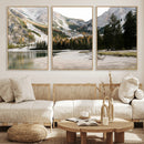 Lake Braies Alpine Landscape Wall Art Canvas Print, by MyGreatCanvas | Canvas Wall Art Prints | Photo Prints & Wall Decor