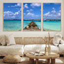 Caribbean Ocean Pier Seascape Wall Art Canvas Print, by MyGreatCanvas | Canvas Wall Art Prints | Photo Prints & Wall Decor