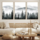 Misty Pine Forest Mountain Landscape Wall Art Canvas Print by MyGreatCanvas | Canvas Wall Art Prints | Photo Prints & Wall Decor