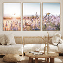 Lavender Field Wall Art Canvas Print, Butterfly Floral by MyGreatCanvas | Canvas Wall Art Prints | Photo Prints & Wall Decor