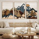 Wood Style Mountain Wall Art Canvas Print, Layered Wood by MyGreatCanvas | Canvas Wall Art Prints | Photo Prints & Wall Decor