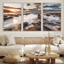 Rocky Coast Ocean Sunset Wall Art Canvas Print, Dramatic by MyGreatCanvas | Canvas Wall Art Prints | Photo Prints & Wall Decor