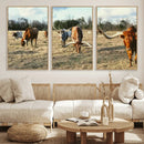Texas Longhorn Wall Art Canvas Print, Western Ranch Cattle by MyGreatCanvas | Canvas Wall Art Prints | Photo Prints & Wall Decor