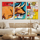 Basquiat Style Bull Graffiti Wall Art Canvas Print, Street by MyGreatCanvas | Canvas Wall Art Prints | Photo Prints & Wall Decor
