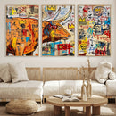 Basquiat Style Bull Graffiti Wall Art Canvas Print, Street by MyGreatCanvas | Canvas Wall Art Prints | Photo Prints & Wall Decor