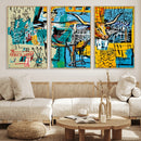 Basquiat Style Bird Bull Graffiti Wall Art Canvas Print, by MyGreatCanvas | Canvas Wall Art Prints | Photo Prints & Wall Decor