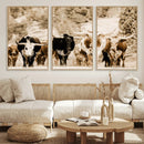 Western Longhorn Herd Wall Art Canvas Print, Sepia Texas by MyGreatCanvas | Canvas Wall Art Prints | Photo Prints & Wall Decor