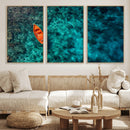 Turquoise Ocean Boat Wall Art Canvas Print by MyGreatCanvas | Canvas Wall Art Prints | Photo Prints & Wall Decor