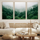 Misty Pine Forest Wall Art Canvas Print, Foggy Evergreen by MyGreatCanvas | Canvas Wall Art Prints | Photo Prints & Wall Decor