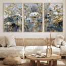 Abstract Floral Wall Art Canvas Print – Gold and Blue by MyGreatCanvas | Canvas Wall Art Prints | Photo Prints & Wall Decor