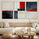 Navy Red Abstract Wall Art Canvas Print, Modern Luxury by MyGreatCanvas | Canvas Wall Art Prints | Photo Prints & Wall Decor