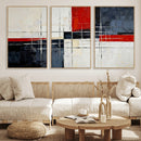 Navy Red Abstract Wall Art Canvas Print, Modern Luxury by MyGreatCanvas | Canvas Wall Art Prints | Photo Prints & Wall Decor