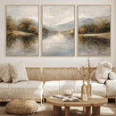Neutral Abstract River Landscape Wall Art Canvas Print by MyGreatCanvas | Canvas Wall Art Prints | Photo Prints & Wall Decor
