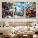 London City Street Wall Art Canvas Print, Big Ben & Red Bus by MyGreatCanvas | Canvas Wall Art Prints | Photo Prints & Wall Decor